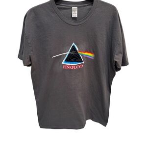 Pink Floyd The Dark Side Of The Moon Men's T-Shirt Embroidered Rainbow Size XL
